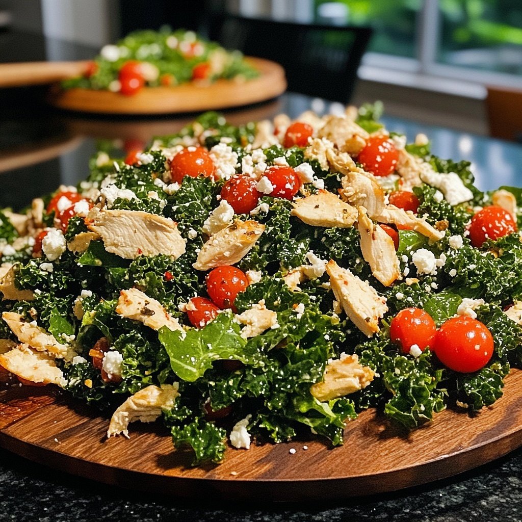 Gesunder Grüner Kohl Hühnchensalat