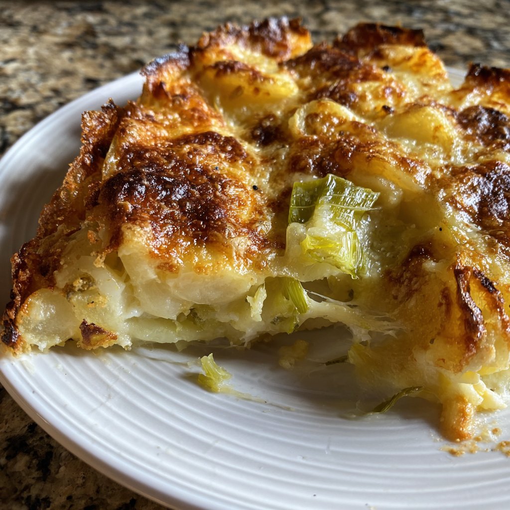 Kartoffelgratin mit Lauch