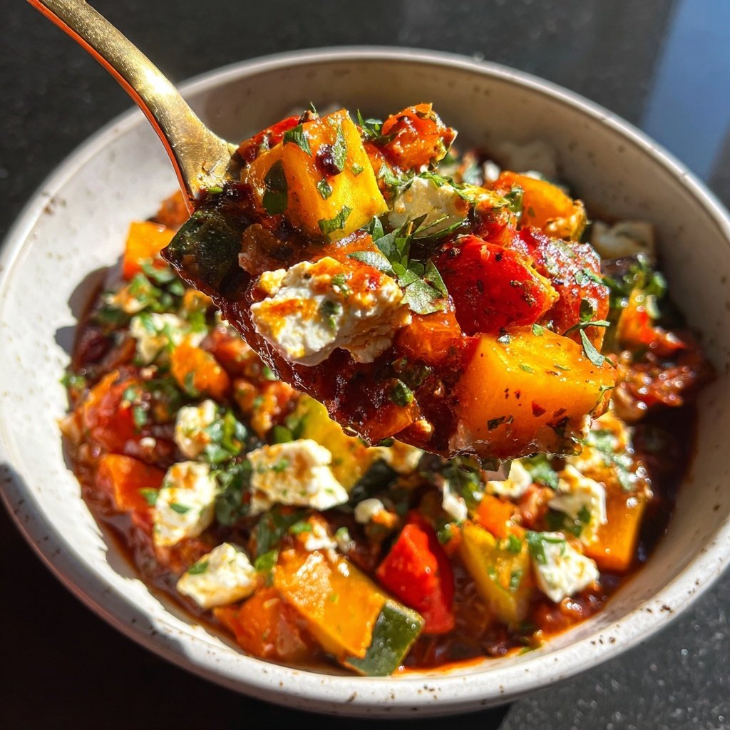 Gesund & Leicht Mediterrane Gemüsepfanne mit Feta
