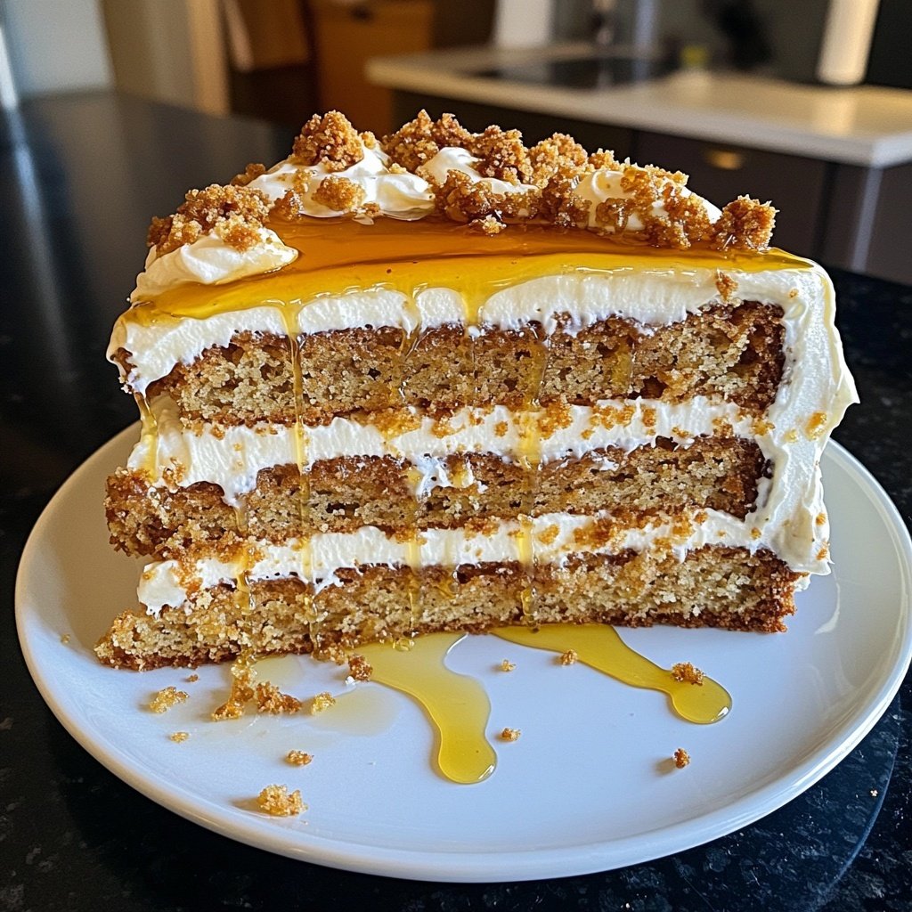 Honigtorte mit Milchmädchencreme